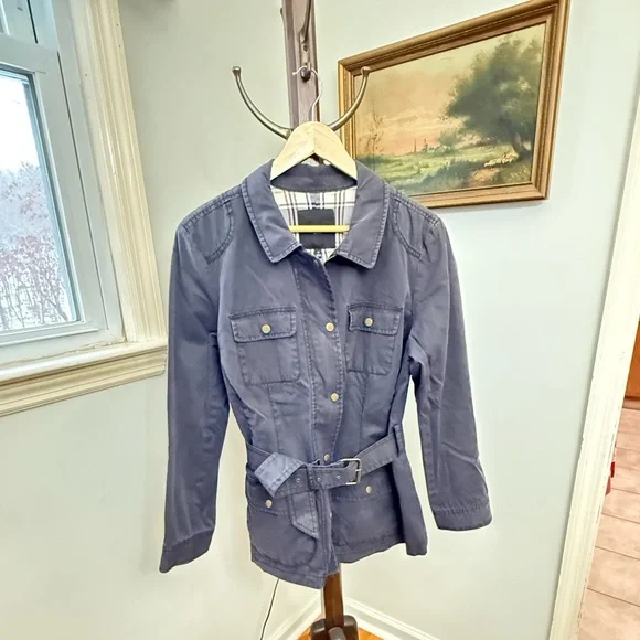 Talbots Navy Canvas Jacket 1X - Picture 1 of 7